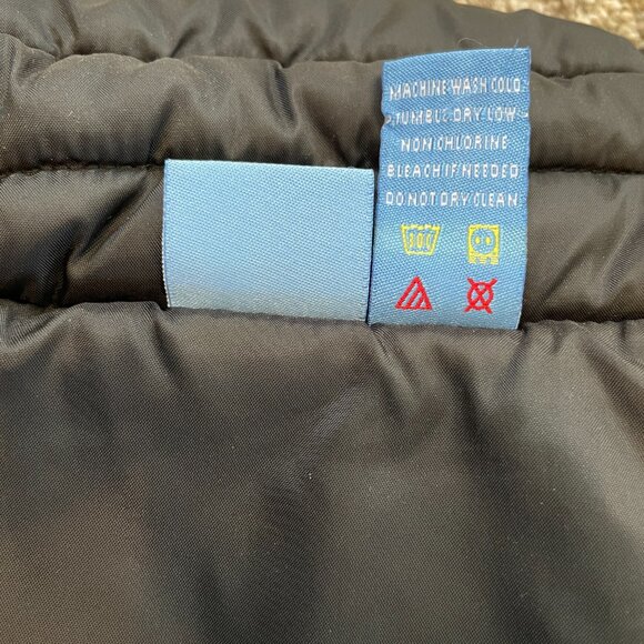 VTG Roxy Black Jacket/Vest White Blue Red Stripe Removable Sleeves L 90s Y2K - Picture 9 of 11